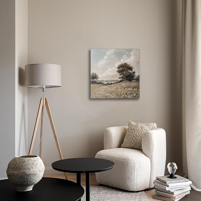JolyWell Hand-Painted Vintage Canvas Wall Art, Landscape Wall Painting Prints - Image 4