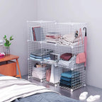 C&AHOME Wire Cube Storage, 8-Cube Organizer Metal C Grids Storage, Storage Bins - Image 5