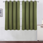 LEMOMO Blackout Curtains 52 x 45 inch/Olive Green Curtains Set of 2 by Lemomo