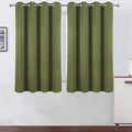 LEMOMO Olive Green Thermal Blackout Curtains/52 x 54 Inch/Set of 2 Panels Room by Lemomo