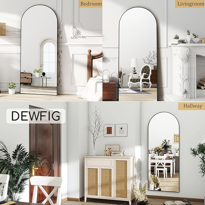 Dewfig Arched Full Length Mirror, Full Body Mirror - Image 9