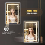 LOAAO 28"x34" LED Bathroom Mirror - Image 4