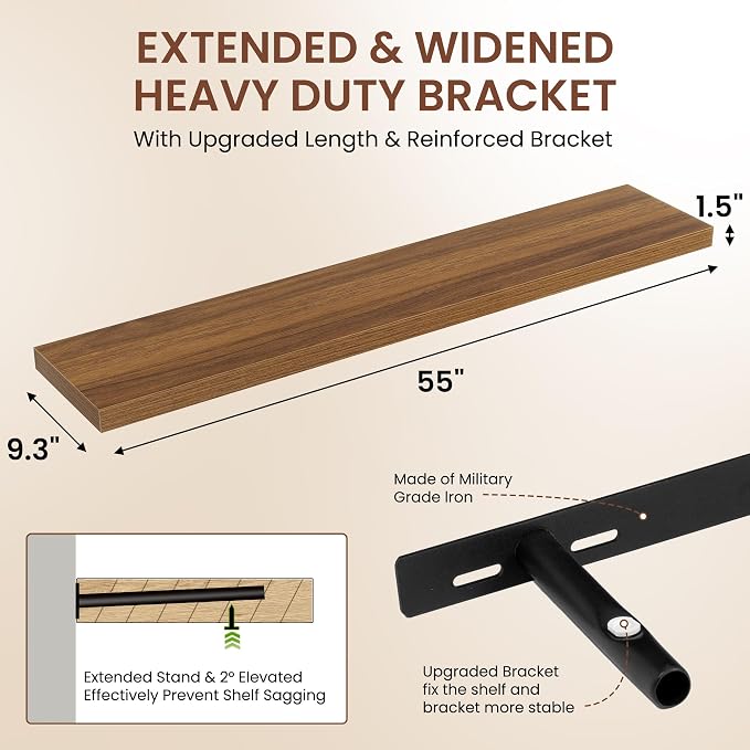 Dreamland 55 Inches Floating Shelves - Image 3