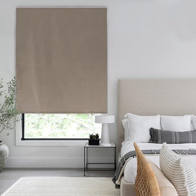 LazBlinds 100% Blackout Door Curtain, No Tools No Drill Cordless Blinds - Image 6