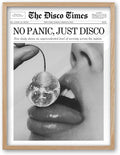 iHery No Panic Just Disco Framed Trendy NewsPaper Wall Art, Cherry Disco Ball by iHery