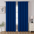 CUCRAF Royal Blue Blackout Curtains 108 inch Length 2 Panels Set, Rod Pocket by CUCRAF