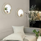 2 Set. Circle Mirrors for Wall Decor for Living Room Bedroom Bathroom Entryway - Image 7
