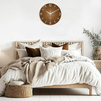 XFM Modern Wall Clock for Living Room Decor 20 Inch Large Brown Analog Wall - Image 3