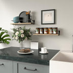 RICHER HOUSE Bathroom Shelves, Guard-Rail Floating Shelves - Image 5