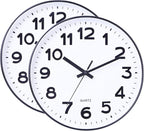 Foraineam 2 Pieces 12-Inch Wall Clock Silent Non Ticking Battery Operated by Foraineam