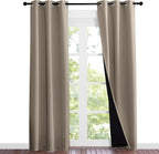 NICETOWN Taupe Full Shade Curtain Panels, Pair of Thermal Insulated & Energy by NICETOWN