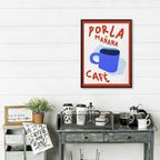 Black Framed Wall Art Posters Kitchen Por La Mañana Cafe Print Vintage Coffee - Image 6