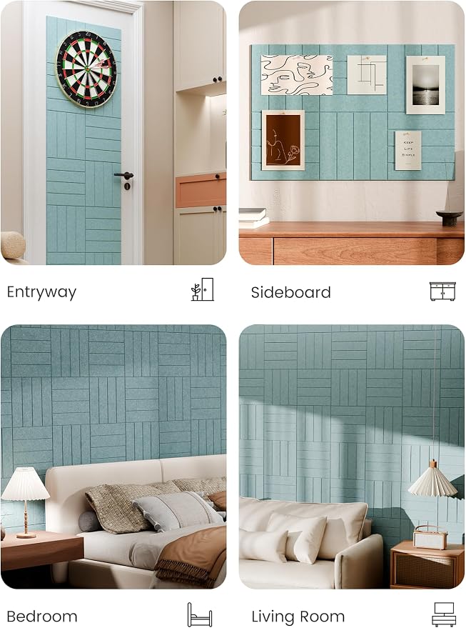 Bumusty Large Cork Board Alternative-36 x 24" Felt Bulletin Board Tiles - Image 5