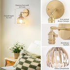 Shenmoyl Vintage Battery Operated Wall Sconce - Image 4