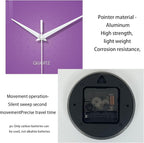 XFM Purple Wall Clock for Girls Bedroom Analog Simple Wall Clocks Battery - Image 7
