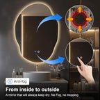 Asymmetrical LED Bathroom Mirror - Image 4