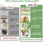 4-Light Bathroom Light Fixtures, Vintage Bathroom Vanity Lighting Fixtures Over - Image 2