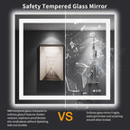 LOAAO 40"X36" LED Bathroom Mirror - Image 8