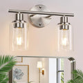 Zarbitta 2-Light Bathroom Light Fixtures, Brushed Nickel Vanity Light, Modern by Zarbitta