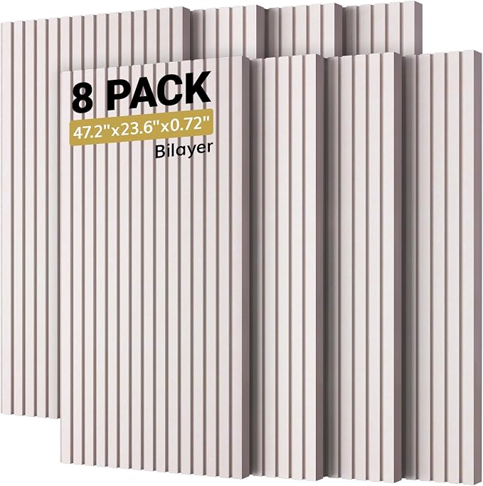 TONOR 8-Pack Bilayer Acoustic Panels Large Self-adhesive, 47.2'' * 23.6'' * by TONOR