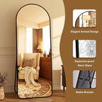 HARRITPURE 64"x21" Arched Full Length Mirror Floor Mirrors - Image 3