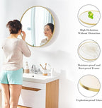 NEWBULIG Round Wall Mirror, 30 Inch Bathroom Mirrors - Image 4