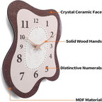 Mid Century Retro Irregular Shape Wall Clock, Silent Non-Ticking Battery - Image 2