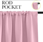 NICETOWN Window Curtains Blackout Drapes, Rouge Pink, 1 Pair, 52 by 84-Inch - Image 2