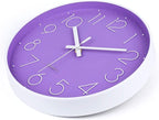 jomparis Purple Wall Clock 12 Inches Silent Quartz Wall Clock Lavender Decor - Image 6