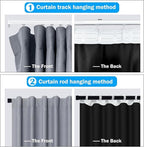 MaKefeile Room Divider Curtains Total Blackout Privacy Curtain Panel Room - Image 3
