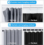 MaKefeile Room Divider Curtains Total Blackout Privacy Curtain Panel Room - Image 3
