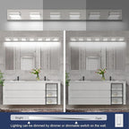 SineRise LED Modern Bathroom Vanity Light Fixtures, Brushed Nickel Modern - Image 5