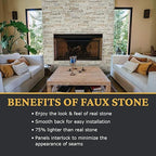 AZ Faux High-Density Polyurethane Faux Stone Interlocking Left Endcap - Image 4
