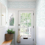 Peel and Stick Wallpaper Modern Geometric Wallpaper 17.3" x 78.7" Green and - Image 4