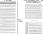 YIIBAII Mini Blinds Suitable for 31.5" W x 64" H Windows 1" Aluminum Horizontal - Image 6