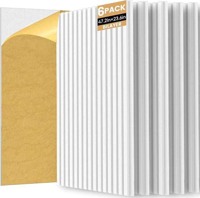 RITOLLO 6 Pack Bilayer Thickened-Sound Proof Wall Panels 47.2"x23.6"x0.72" High by Ritollo