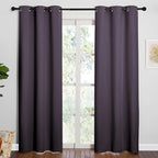 NICETOWN Greyish Purple Blackout Curtains 84 inches Length by NICETOWN