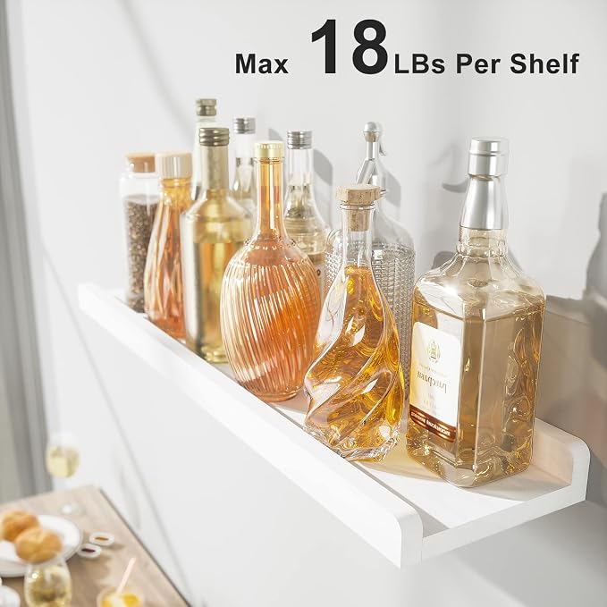 Love-KANKEI Floating Shelves Wall Mounted Set of 2, 24 Inch Wood Storage Wall - Image 7