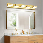Modern LED Bathroom Lights Fixtures 5-Light, Metal Gold Acrylic Wall Lighting - Image 5