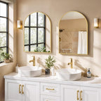 Arched Wall Mirror 30x20 Inch Gold Bathroom Vanity Mirror - Image 8