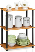 Furinno TURN-N-TUBE Storage Shelves, 3-Tier Book Shelf, Corner Shelf, Toolless - Image 8
