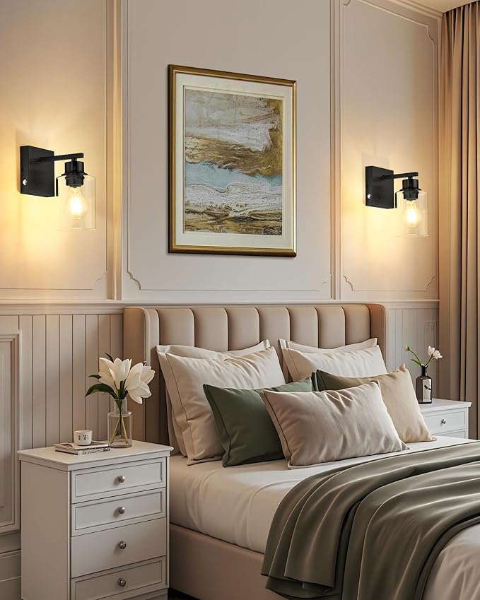 Battery Operated Wall Sconce Set of 2, Easy Install Dimmable Wireless Wall - Image 9