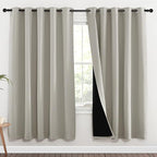 NICETOWN 100% Blackout Window Curtain Panels, Full Light Blocking Drapes by NICETOWN