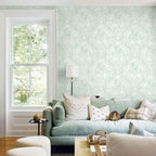 Ismoon Floral Wallpaper Peel and Stick Sage Green Contact Paper Boho Vintage - Image 7