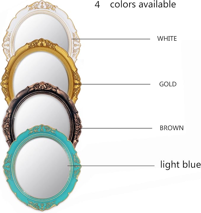 Eaoundm 13.1 x 14.8 inchs Decorative Wall Mirror, Vintage Hanging Mirrors - Image 5