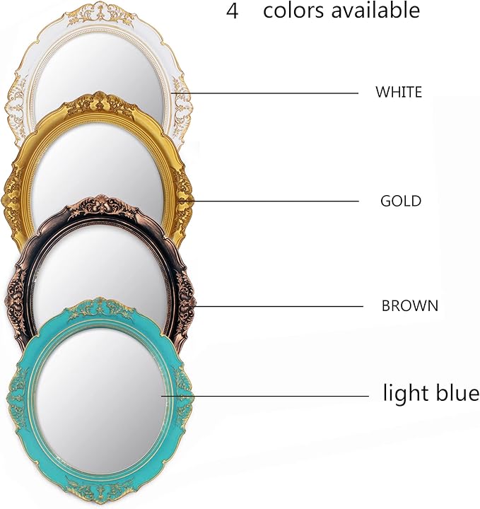 Eaoundm 13.1 x 14.8 inchs Decorative Wall Mirror, Vintage Hanging Mirrors - Image 5