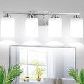 Brushed Nickel 4-Light Bathroom Light Fixtures, Classic Wall Light Fixture by WelcometoVerRon