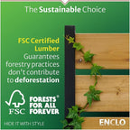 5ft H x 3.2ft W No Dig Enclo Concord Cedar Wood Privacy Screen, Great to Hide - Image 9