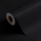 FUKU MON 23.6" X 393" Black Wallpaper Peel and Stick Contact Paper Solid by MeetyourallDIYneeds