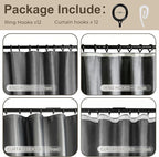 Room Divider Blackout Curtain Track Curtains Wall Dividers Panels Screen - Image 3